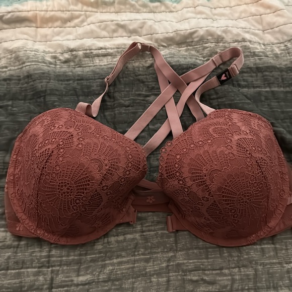 NWT cross strap front close lightly lined Demi bra 36DD - Picture 3 of 5